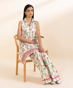 2 Piece - Embroidered Light Khaddar Suit