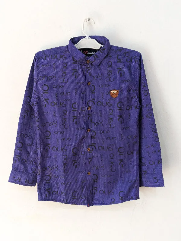 3Yrs - 13Yrs Purple Casual Shirt for Boys BFS16