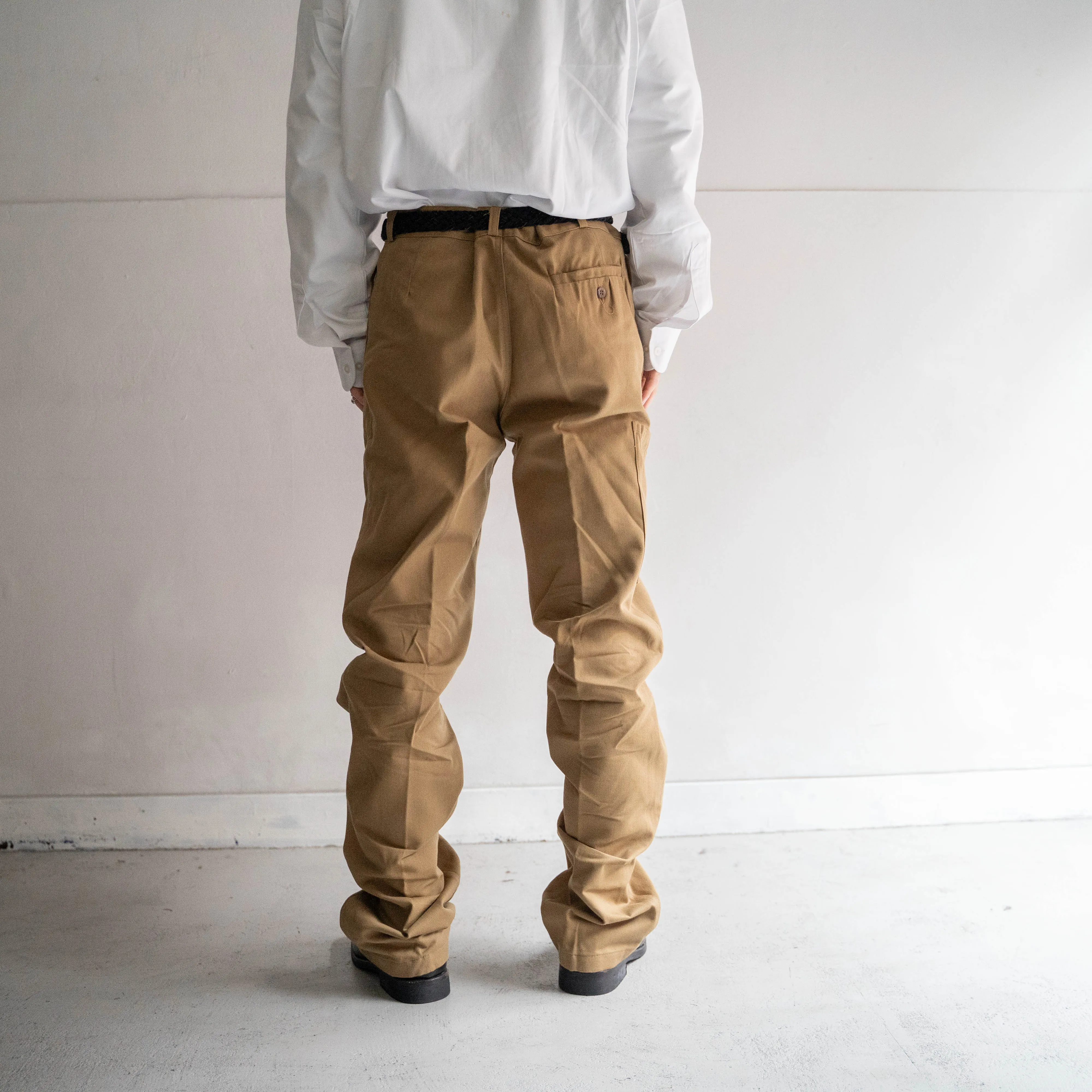 around 1960s france work chino pants "dead stock"