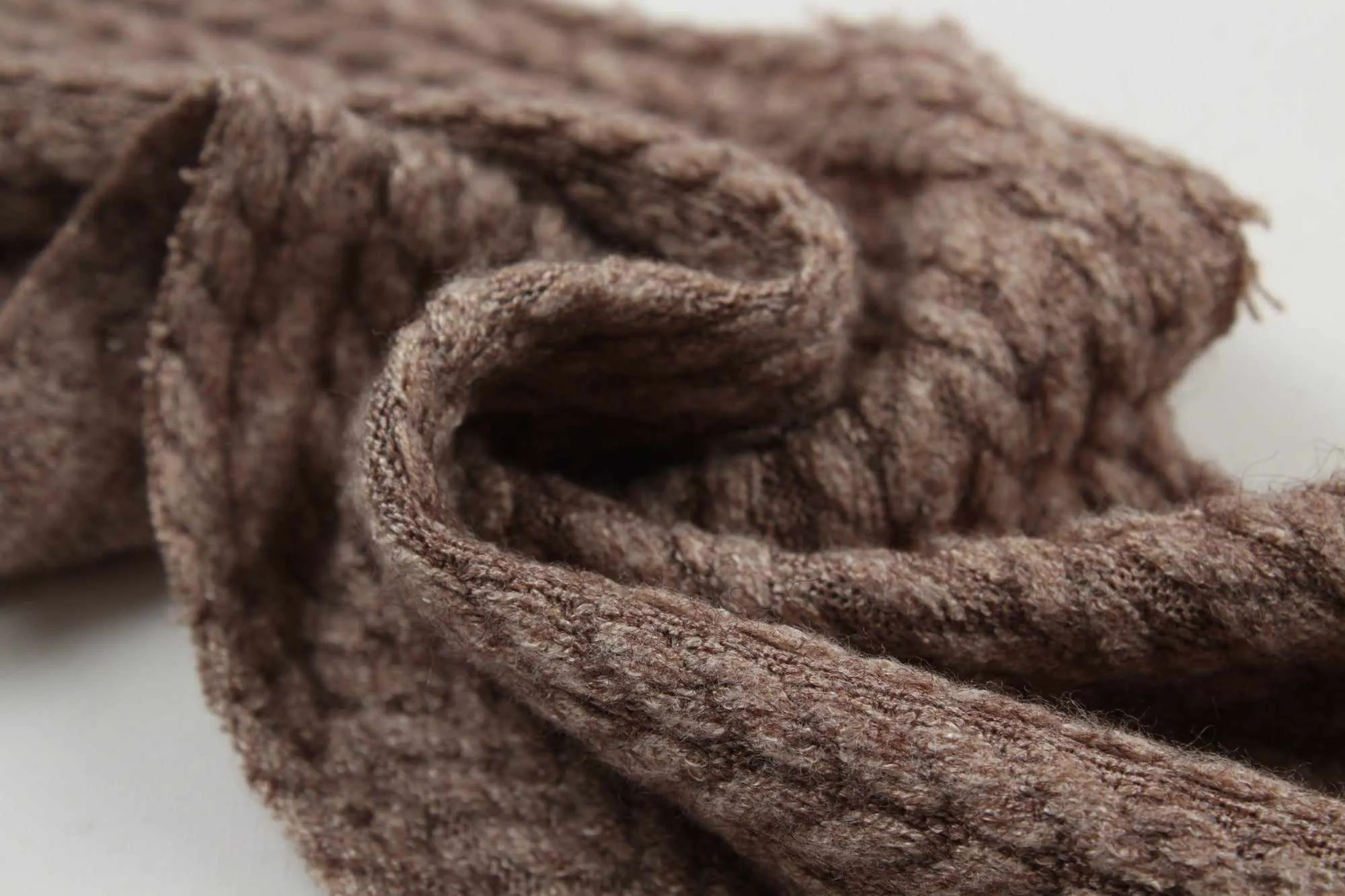 Cashmere Touch Knitted Jacquard - Cable-knit