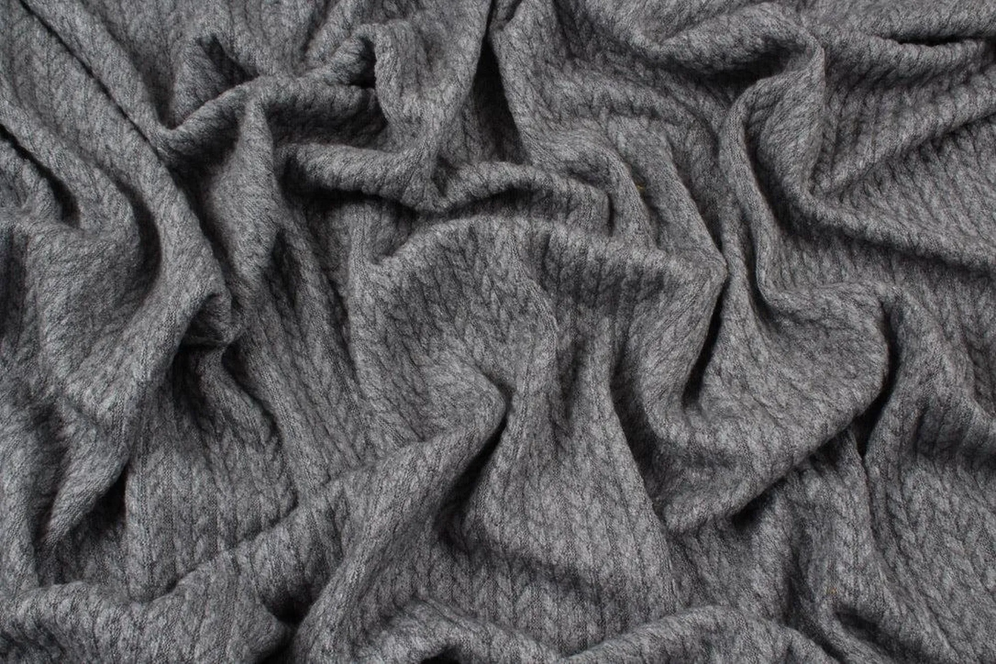 Cashmere Touch Knitted Jacquard - Cable-knit