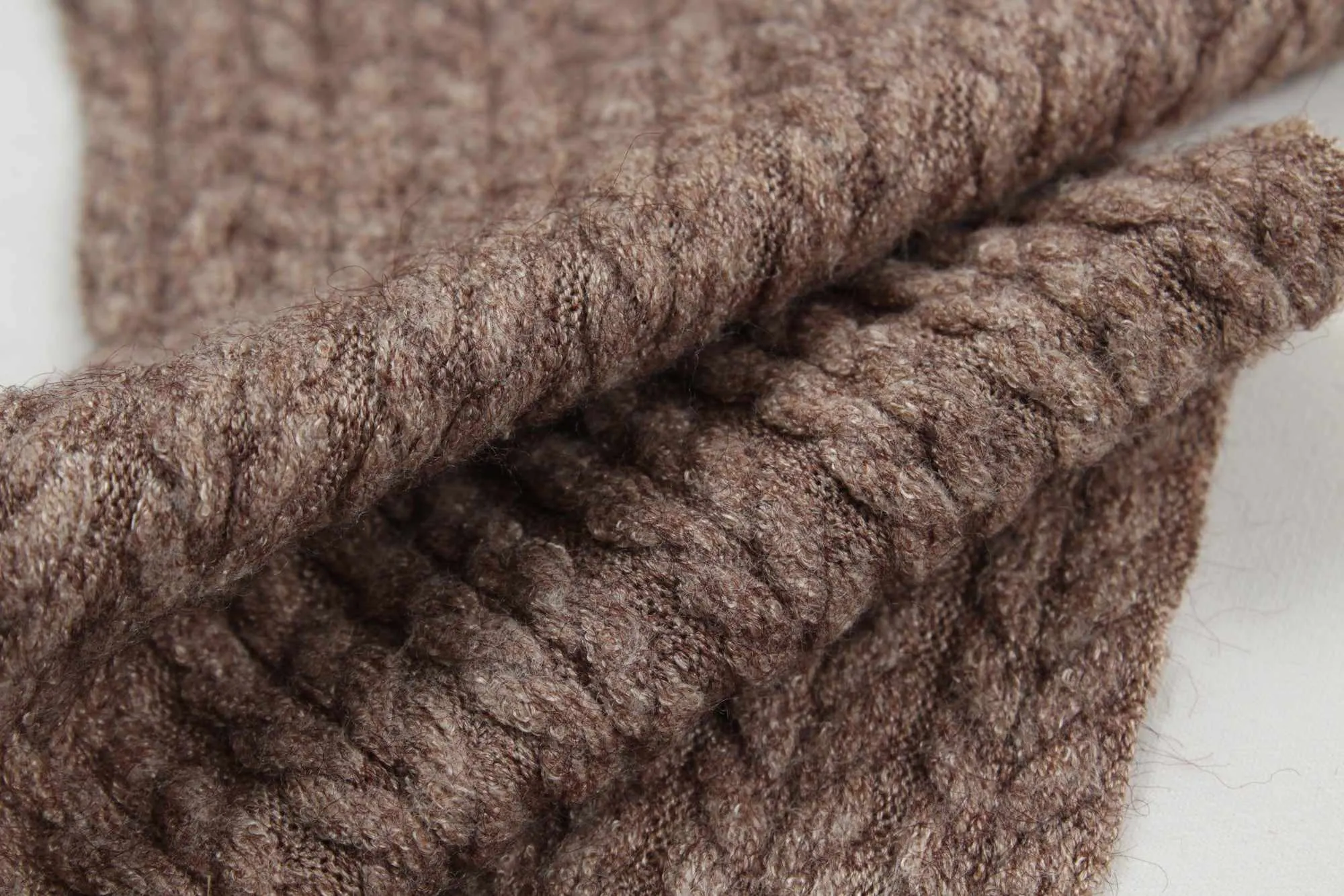 Cashmere Touch Knitted Jacquard - Cable-knit