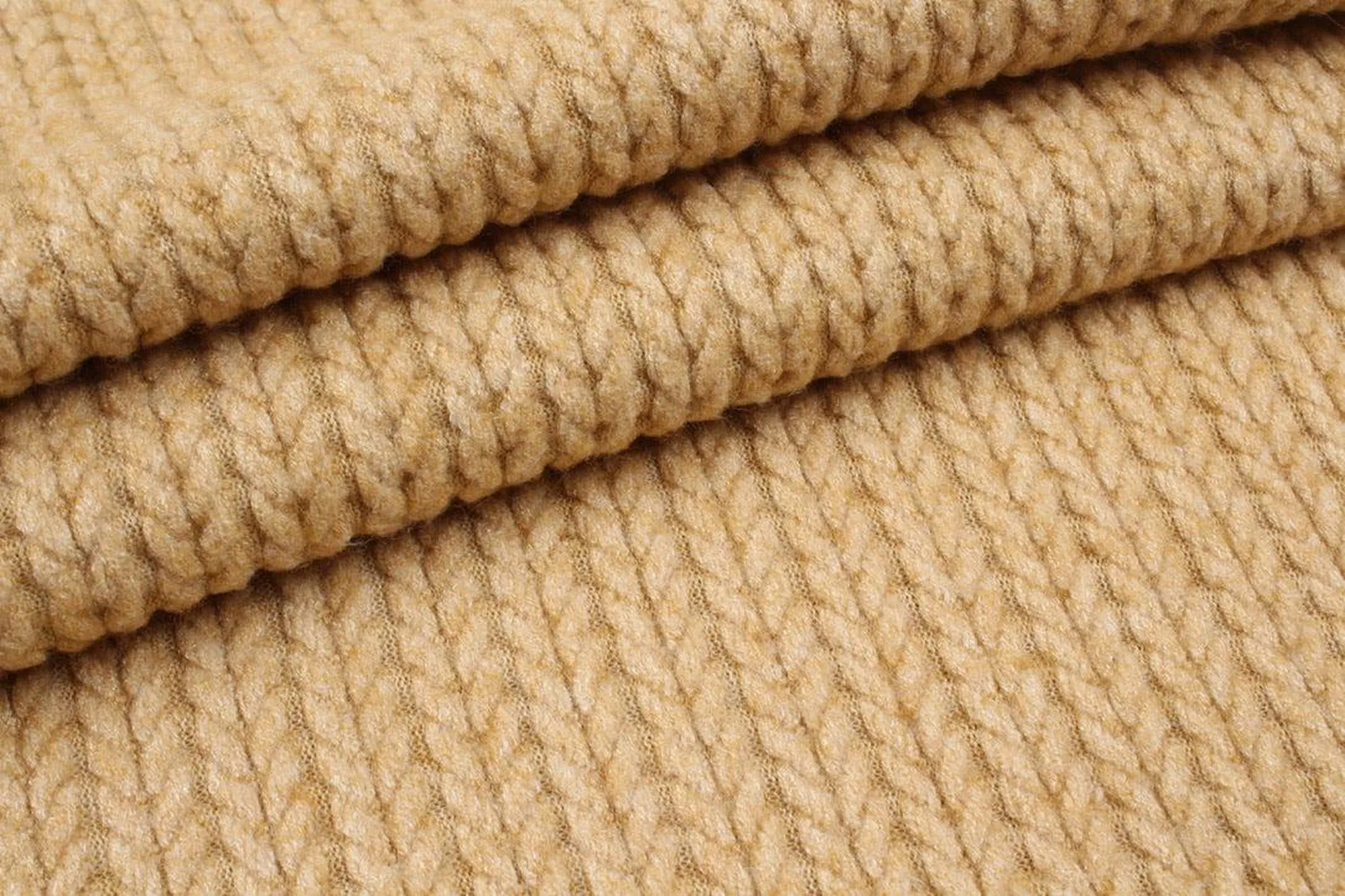 Cashmere Touch Knitted Jacquard - Cable-knit