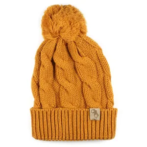 Chunky Pom Beanie (Gold)