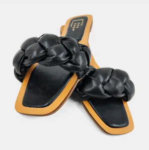 Coleen Braided Sandals - Black