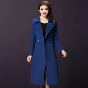 Double Silk Women's Mid-Length Trench Coat