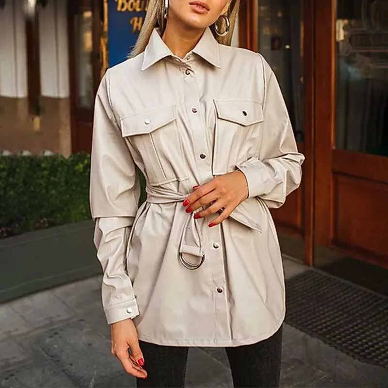 Leather Shirt-Trench