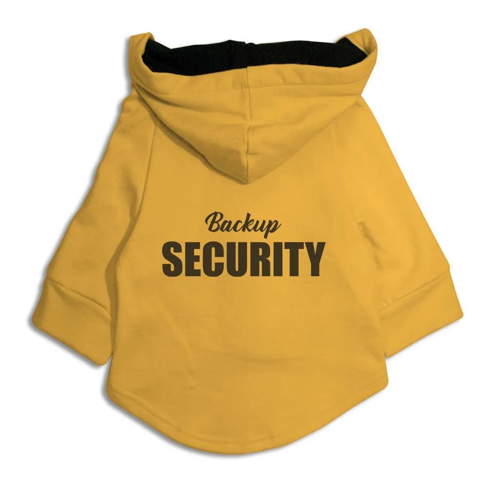 "Backup Security" Dog Hoodie Jacket