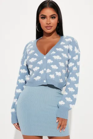 Stormy Baby Cropped Cardigan - Blue/combo